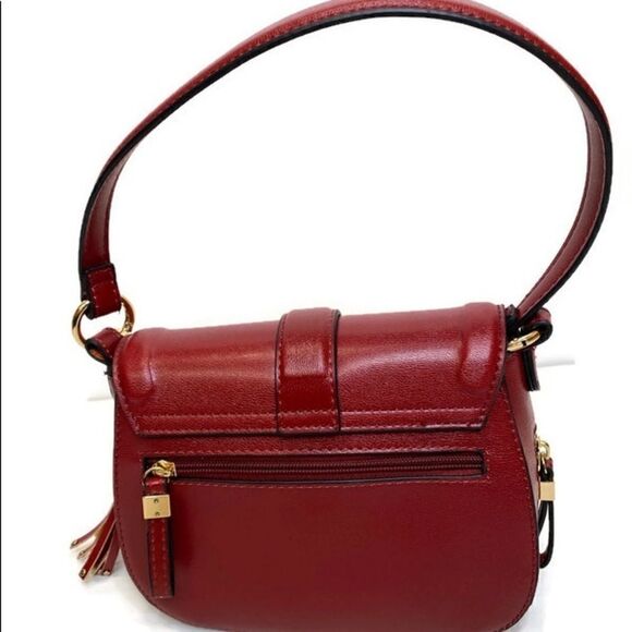 CARPISA RED Faux Leather Mini Shoulder Handbag NWOT - Picture 3 of 10